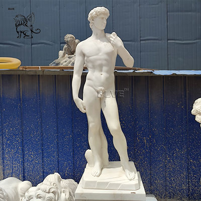 Marble David Statue Garden David King Sculpture Naked Man Body Famous Heroes Handcarved Life Size