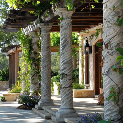 Natural Stone Marble Roman Column Spiral Grain Building Pillars Design Villa Corridor Decorative Luxury