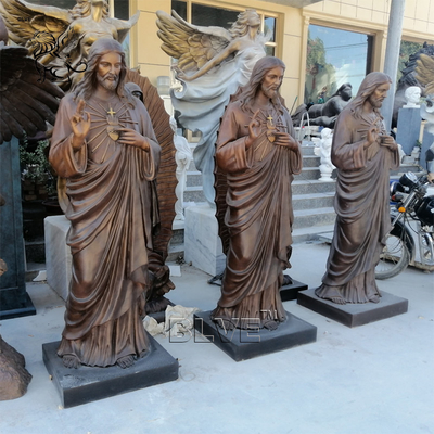 Bronze Life Size Christ Jesus Statues Church Christian Religious Divine Mercy Brass Sculpture Antique Outdoor Stock