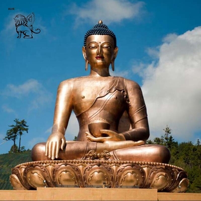 Bronze Buddha Statues Golden Southeast Asia Pray Buddha Sculpture Metal Religious Large Temple Outdoor