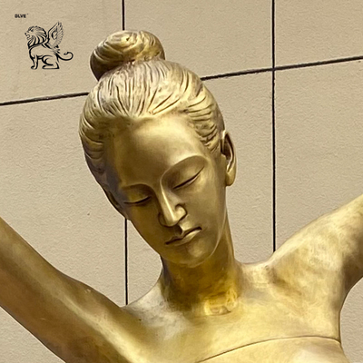 Beautiful Naked Ballet Girl Dancing Fountain Bronze Garden Water Fountain Metal Life Size Design Modern