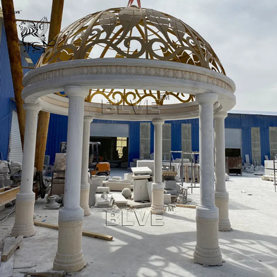 White Marble Wedding Gazebos Roman Column Gazebo Modern Outdoor Large Luxury