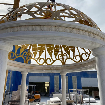 White Marble Wedding Gazebos Roman Column Gazebo Modern Outdoor Large Luxury