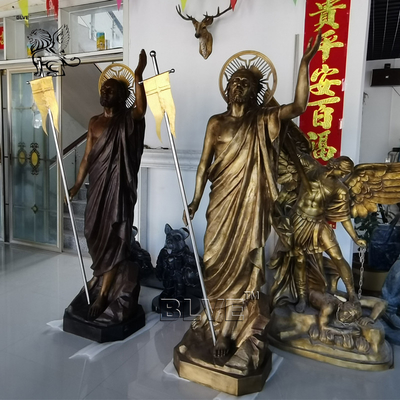 Brass Bronze Jesus Statue Christ God Sculpture Life Size Church Religious Metal Outdoor