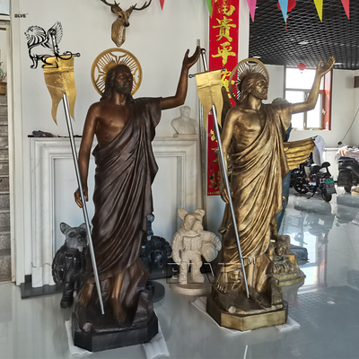 Brass Bronze Jesus Statue Christ God Sculpture Life Size Church Religious Metal Outdoor