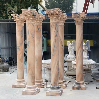 Marble Corinthian Building Pillar Design Circular Columns Roman Greek Decorative Handcarved Luxury