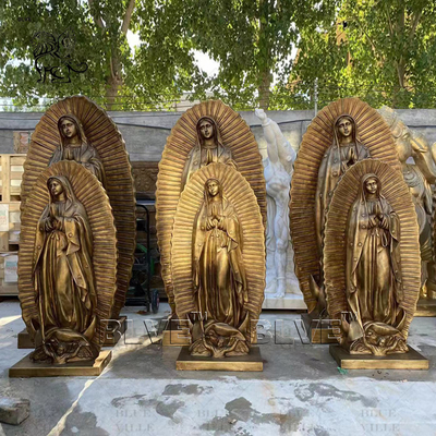 Brass Virgin Mary Statue Mother Mary Statue Bronze Sculpture Women Life Size Metal Factory Spots Goods
