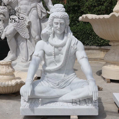 Marble Lord Shiva Statues Sculpture Life Size Hindu God Statue Indian Religious Outdoor Handcarved Large
