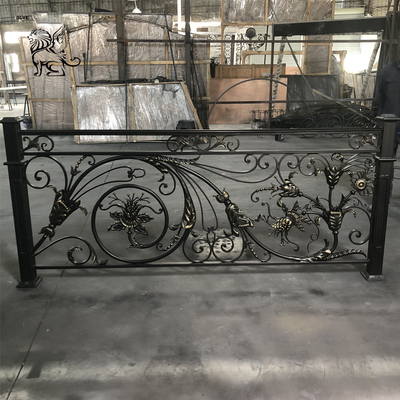 Iron Fence Railing Handrail Wrought Iron Fence Galvanized Durable Residential Factory Supply