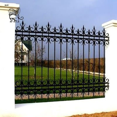 Wrought Iron Fence Panel Steel Metal Picket Ornamental Fence Factory price New Design Cheap