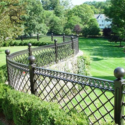 Wrought Iron Fence Panel Steel Metal Picket Ornamental Fence Factory price New Design Cheap