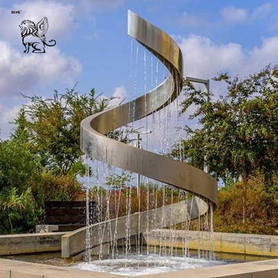 Giant Circular Stainless Steel Sculpture Modern Abstract Art Mirror Polished Pool Decoration Large Outdoor