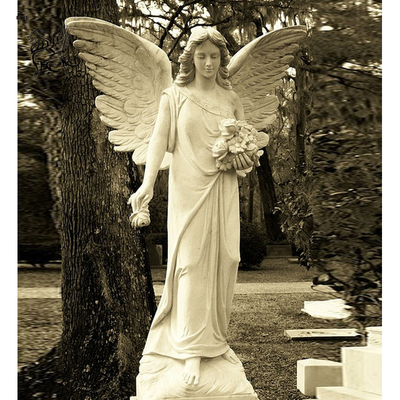 Marble Angel Statue Life Size Large Statue Sculpture Hand Carved Outdoor Garden Decoration