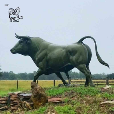 Bronze Metal Bull Sculpture Life Size Garden Cattle Statue Copper Custom Outdoor Decorative