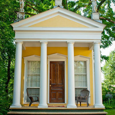Round Stone Pillar Design Decorative Roman Columns White Marble Balcony Baluster Villa Luxury Fully Customized