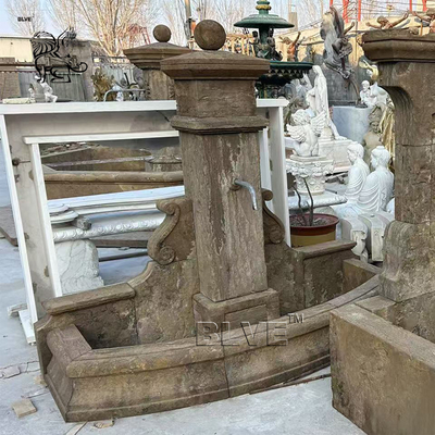 Marble Wall Water Fountains Outdoor Natural Stone Garden Antique Fountain Handcarved Front Yard