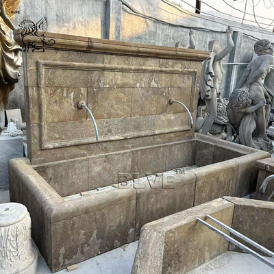 Marble Wall Water Fountains Outdoor Natural Stone Garden Antique Fountain Handcarved Front Yard