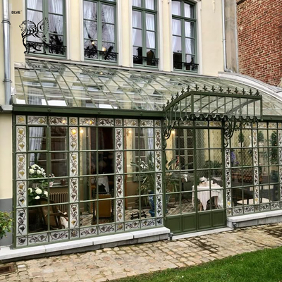 Movable Sunroom Wrought Iron Cast Iron Gazebo Metal Green House Safely Reinforced Large Outdoor Wedding