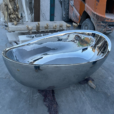 Stainless Steel Soaking Bathtub Mirror Polished Bathroom Furniture Metal Bath Tub Modern Home Decoration Design
