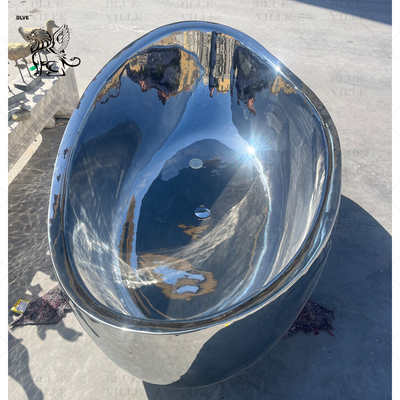 Stainless Steel Soaking Bathtub Mirror Polished Bathroom Furniture Metal Bath Tub Modern Home Decoration Design