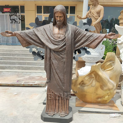 Bronze Savior Christ Jesus Statue Brass Redeemer Sculpture Life Size Metal Casting Jesus Decoration Religious