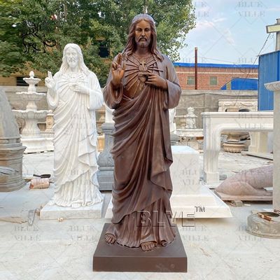Bronze Savior Christ Jesus Statue Brass Redeemer Sculpture Life Size Metal Casting Jesus Decoration Religious