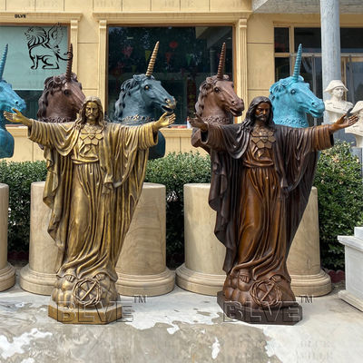 Bronze Savior Christ Jesus Statue Brass Redeemer Sculpture Life Size Metal Casting Jesus Decoration Religious