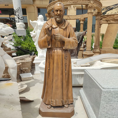 Bronze Life Size Father Saint Pio Statue St. Pio of Pietrelcina Francesco San Pio Christian Religious Decoration