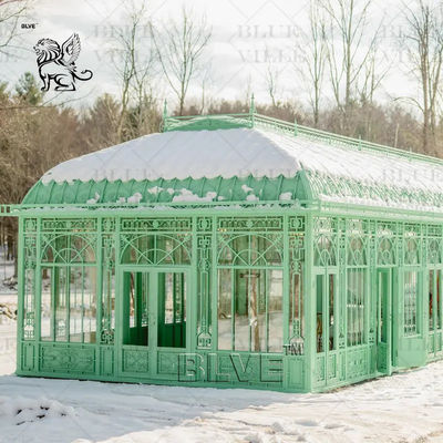 Iron Wedding Gazebo Galvanized Sun Room Event Metal Greenhouse Orangery Glass Houses Large Outdoor Custom