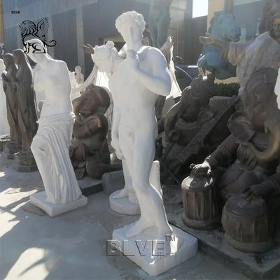 Marble David Statue Garden David King Sculpture Naked Man Body Famous Heroes Handcarved Life Size