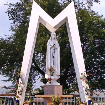 Marble Our Lady of Fatima Statue Praying Virgin Mary Madonna Religious Statues Fatima Life Size Catholic Outdoor