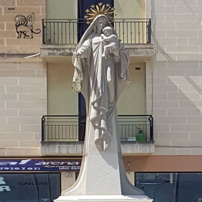 Marble Our Lady of Fatima Statue Praying Virgin Mary Madonna Religious Statues Fatima Life Size Catholic Outdoor