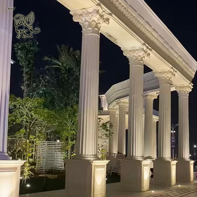 Natural Stone Marble Roman Column Spiral Grain Building Pillars Design Villa Corridor Decorative Luxury