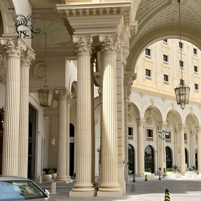 Natural Stone Marble Roman Column Spiral Grain Building Pillars Design Villa Corridor Decorative Luxury