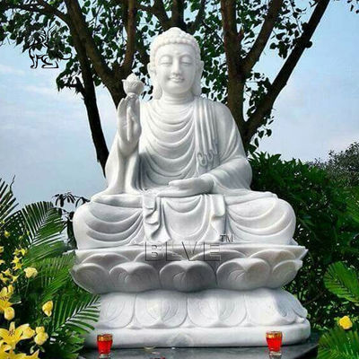 White Marble Buddha Statue Home Decor Life Size Buddha Statues Handcarved Garden Decoration