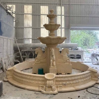 Marble Fountain Natural Stone Granite Water Fountain Hand Carved Landscape Villa Decor Large Outdoor