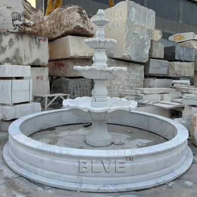 Marble Fountain Natural Stone Granite Water Fountain Hand Carved Landscape Villa Decor Large Outdoor