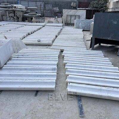 White Marble Column Natural Stone Roman Pillar Cladding House Building Decoration Modern Outdoor Custom