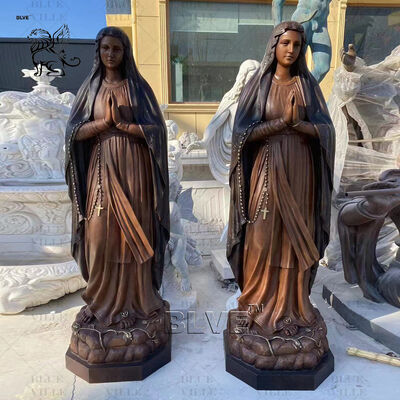 Life Size Garden Church Sitting Mother Mary Baby Jesus Statues Bronze Statue of the Virgin Mary