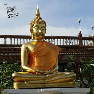 Bronze Buddha Statue Life Size Metal Religious Buddhist Brass Sculpture Outdoor Garden Decoration