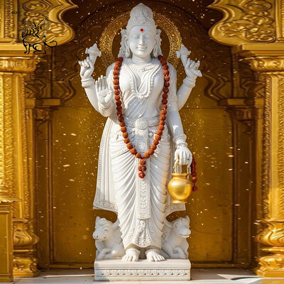 Marble Lord Krishna Statue Sculpture Life Size Vishnu Hindu God Garden Statues India Religious Custom