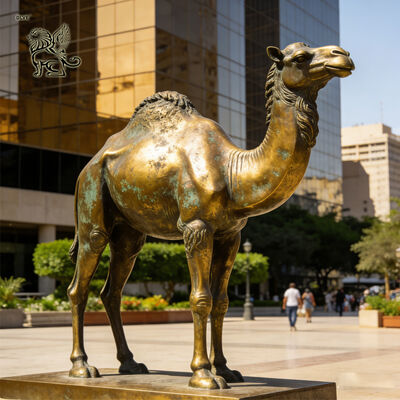 Brass Bronze Camel Statue Sculpture Life Size Desert Animal Garden Metal Statues Decorative Outdoor Custom