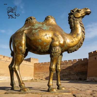 Brass Bronze Camel Statue Sculpture Life Size Desert Animal Garden Metal Statues Decorative Outdoor Custom