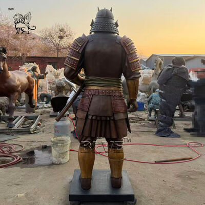 Bronze Life Size Samurai Statue Japanese Metal Garden Memorial Sculptures Outdoor Decoration Custom