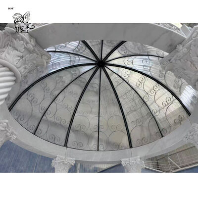 Marble Gazebo Luxury Garden Metal Waterproof Dome Outdoor Wedding Pavilion Modern Custom
