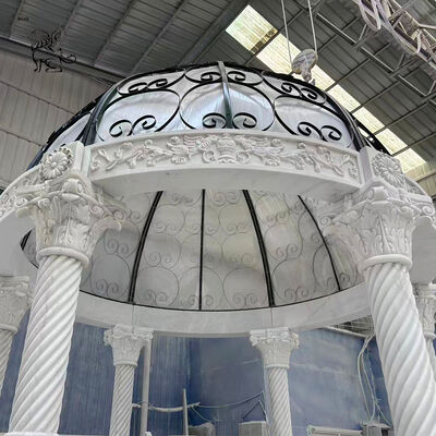 Marble Gazebo Luxury Garden Metal Waterproof Dome Outdoor Wedding Pavilion Modern Custom