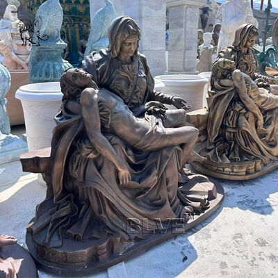Bronze Pieta Statue Our Lady Mercy Sculpture Life Size Religious Virgin Mary Jesus Church Project Design Custom