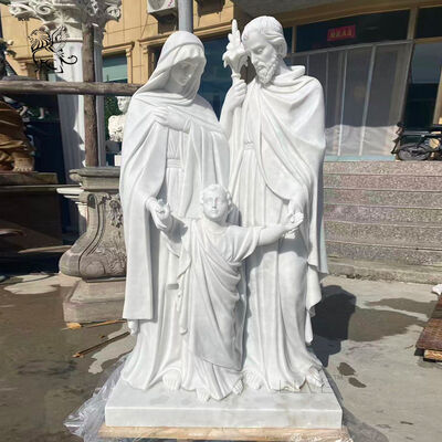 White Marble Saint Joseph Statue Life Size Religious Figures Church Design Handcarved with Caliper