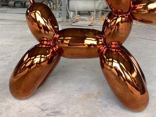 Jeff Koons Balloon Dog Sculpture Plating Stainless Steel Custom Outdoor Garden Decoration