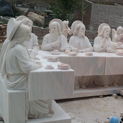 Marble Last Supper Statue Church Decor stone Religious sculpture